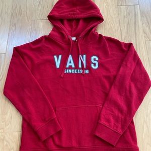 Women’s Vans red hooded sweatshirt
